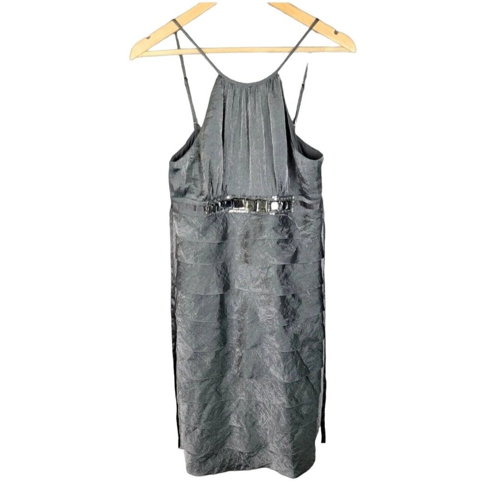 Elegant Gray Sleeveless Dress